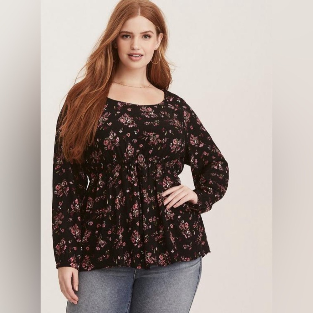 Torrid | Textured Woven Tie Waist Blouse